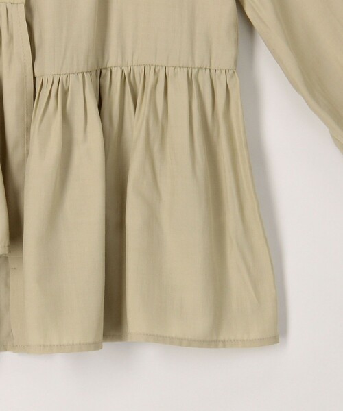 MICO COULIER（ミコクリエ）の「T/Rローンデザインヘムブラウス（シャツ/ブラウス・レディース・オフホワイト/ネイビー/ライトグリーン・38）」の5枚目の写真