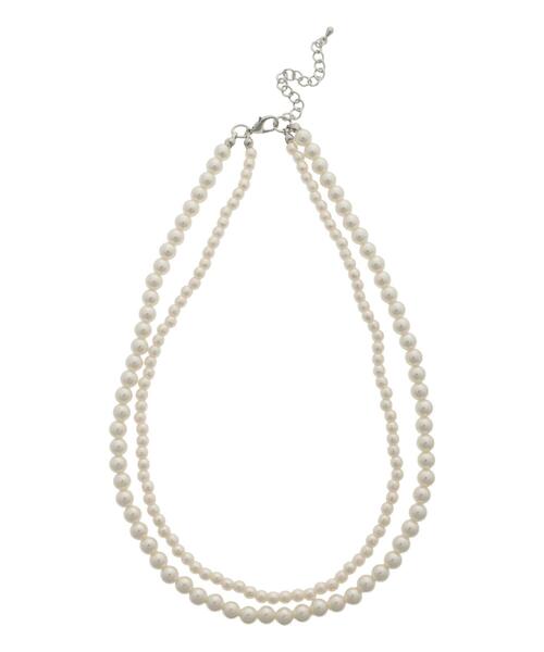 Samansa Mos2（サマンサ モスモス）の「2連パールネックレス（ネックレス・レディース・オフホワイト・F）」の2枚目の写真