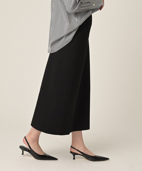 UNTITLED（アンタイトル）の「【セットアップ可/ウエストゴム】Aラインニットスカート（スカート・レディース・ナチュラル/ブラック・00/02/04/44/48）」の5枚目の写真