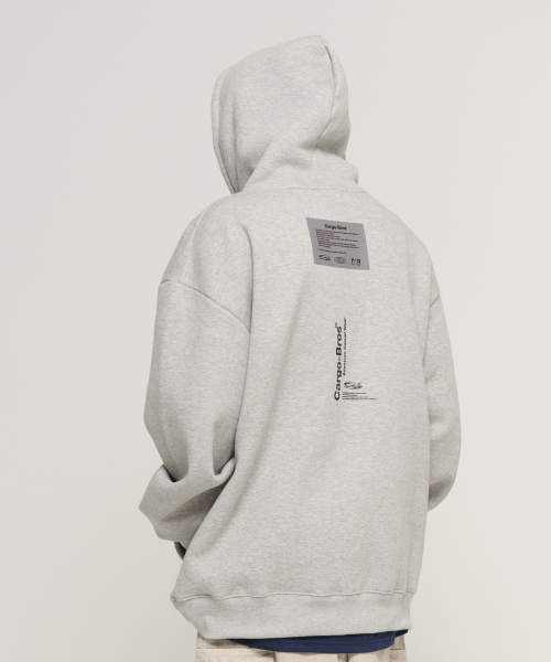 CARGOBROS(カーゴブロス)の「レタリングポイントオーバーフィットフードTシャツ(グレー)(パーカー・メンズ・その他・SMALL/MEDIUM/LARGE/X-LARGE/S-M/M-L/L-XL/XL-XXL)」の1枚目の写真