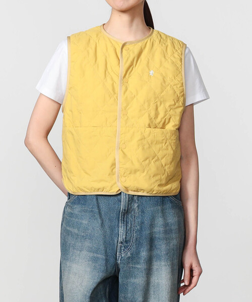 GYMPHLEX(ジムフレックス)の「Gymphlex | ナイロン キルティングショートベスト WOMEN(その他アウター・レディース・アイボリー/イエロー・14)」の13枚目の写真