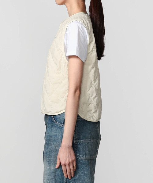 GYMPHLEX(ジムフレックス)の「Gymphlex | ナイロン キルティングショートベスト WOMEN(その他アウター・レディース・アイボリー/イエロー・14)」の17枚目の写真