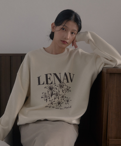 LENAV(ルナブ)の「スー スウェットシャツ (クリームベージュ)(スウェット・レディース・その他・FREE)」の1枚目の写真