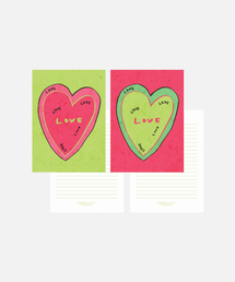 KONGJUDESIGNS（コンジュデザインズ）の「ハートとハートレターセット（ステーショナリー）」