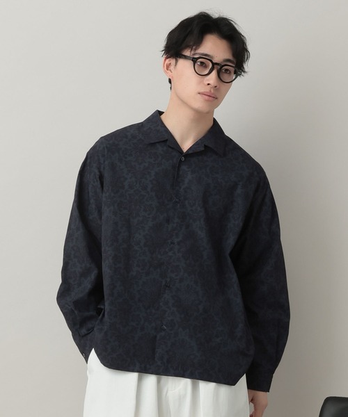 RAGEBLUE(レイジブルー)の「Assort Pattern Open collar Shirt/総柄オープンカラーシャツ(シャツ/ブラウス・メンズ・ブラック/グリーン/オフホワイト・MEDIUM/LARGE)」の2枚目の写真