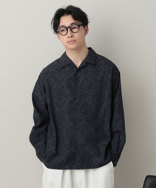 涼しい　総柄　シワならない　ヴィンテージ 総柄 シャツ 楽天市場】総柄シャツ メンズ 長袖シャツ ジョーゼット とろみ