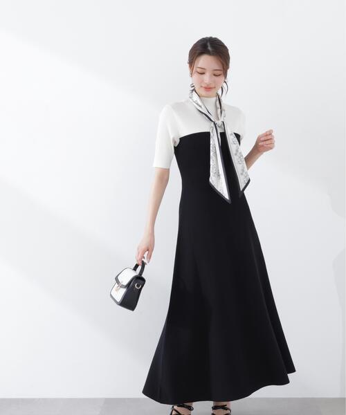 PROPORTION BODY DRESSING（プロポーションボディドレッシング）の「スカーフ付きニットワンピース / 1216140301（ワンピース・レディース・ピンク/ブラック/ブルー・SMALL/P/S/MEDIUM）」の6枚目の写真