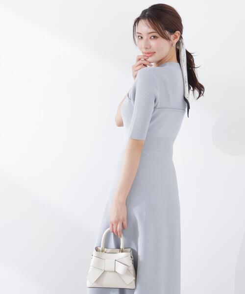 PROPORTION BODY DRESSING（プロポーションボディドレッシング）の「スカーフ付きニットワンピース / 1216140301（ワンピース・レディース・ピンク/ブラック/ブルー・SMALL/P/S/MEDIUM）」の7枚目の写真