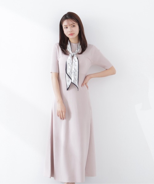 PROPORTION BODY DRESSING（プロポーションボディドレッシング）の「スカーフ付きニットワンピース / 1216140301（ワンピース・レディース・ピンク/ブラック/ブルー・SMALL/P/S/MEDIUM）」の3枚目の写真