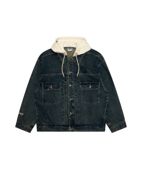 AAPE BY A BATHING APE(エーエイプバイアベイシングエイプ)の「AAPE NOW DENIM JACKET(detachable)(デニムジャケット・メンズ・ブルー・MEDIUM/LARGE/SMALL/X-LARGE)」の1枚目の写真