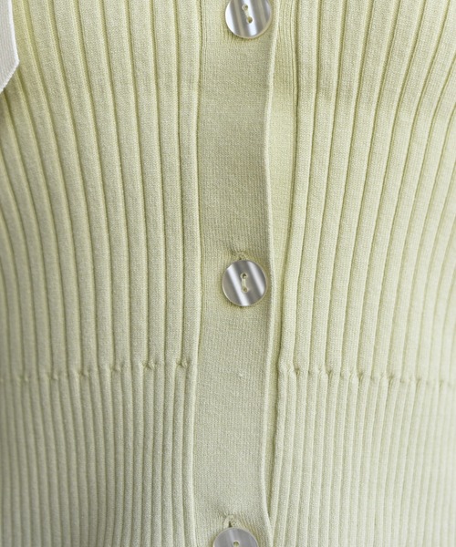 31 Sons de mode(トランテアン ソン ドゥ モード)の「2026春夏新作 肩リボン配色ニット(ニット/セーター・レディース・ネイビー/オフホワイト/ライトグリーン・フリ-)」の22枚目の写真