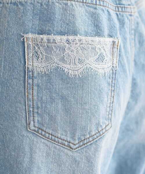 earth music&ecology（アースミュージックアンドエコロジー）の「ポケットレースデニムパンツ（デニムパンツ・レディース・ライトインディゴブルー・S/M）」の12枚目の写真