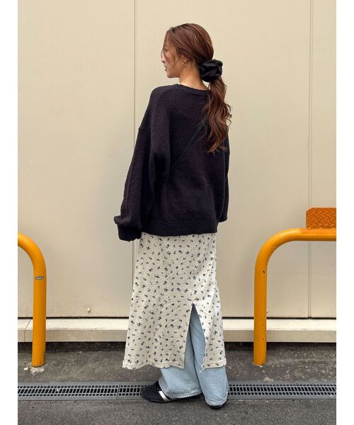 Ungrid（アングリッド）の「FAITH別注 アイラインラフスカート（スカート・レディース・チャコールグレー/その他1/アイボリー・FREE）」の10枚目の写真