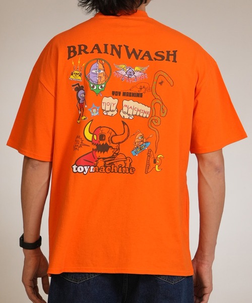 TOY MACHINE(トイ マシーン)の「TOY MACHINE/トイマシーン 半袖 Tシャツ ALL CHARACTERS SS TEE MTMSGST2(Tシャツ/カットソー・メンズ・ホワイト/オレンジ/ブラック・M/L/XL)」の3枚目の写真