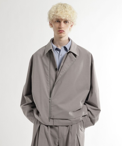 HARE（ハレ）の「【SET UP対応】CLEAR TEXTUREレイヤードブルゾン(HARE)（ブルゾン・メンズ・グレー/ブラウン/ブラック・SMALL/MEDIUM）」の3枚目の写真