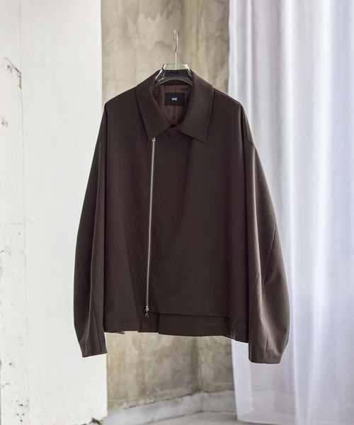 HARE（ハレ）の「【SET UP対応】CLEAR TEXTUREレイヤードブルゾン(HARE)（ブルゾン・メンズ・グレー/ブラウン/ブラック・SMALL/MEDIUM）」の5枚目の写真