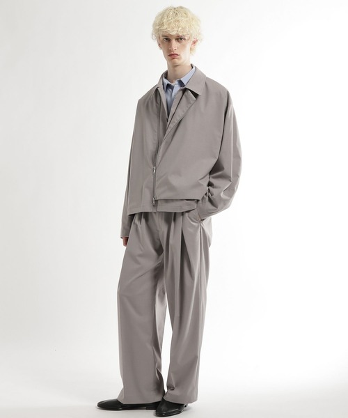 HARE（ハレ）の「【SET UP対応】CLEAR TEXTUREレイヤードブルゾン(HARE)（ブルゾン・メンズ・グレー/ブラウン/ブラック・SMALL/MEDIUM）」の7枚目の写真