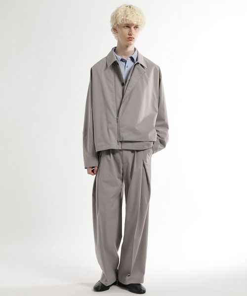 HARE（ハレ）の「【SET UP対応】CLEAR TEXTUREレイヤードブルゾン(HARE)（ブルゾン・メンズ・グレー/ブラウン/ブラック・SMALL/MEDIUM）」の8枚目の写真