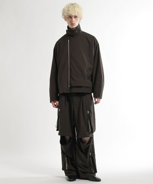 HARE（ハレ）の「【SET UP対応】CLEAR TEXTUREレイヤードブルゾン(HARE)（ブルゾン・メンズ・グレー/ブラウン/ブラック・SMALL/MEDIUM）」の10枚目の写真