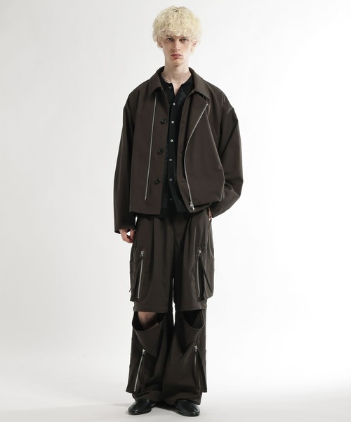 HARE（ハレ）の「【SET UP対応】CLEAR TEXTUREレイヤードブルゾン(HARE)（ブルゾン・メンズ・グレー/ブラウン/ブラック・SMALL/MEDIUM）」の11枚目の写真