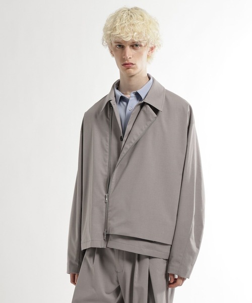 HARE（ハレ）の「【SET UP対応】CLEAR TEXTUREレイヤードブルゾン(HARE)（ブルゾン・メンズ・グレー/ブラウン/ブラック・SMALL/MEDIUM）」の13枚目の写真