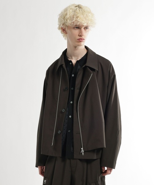 HARE（ハレ）の「【SET UP対応】CLEAR TEXTUREレイヤードブルゾン(HARE)（ブルゾン・メンズ・グレー/ブラウン/ブラック・SMALL/MEDIUM）」の18枚目の写真