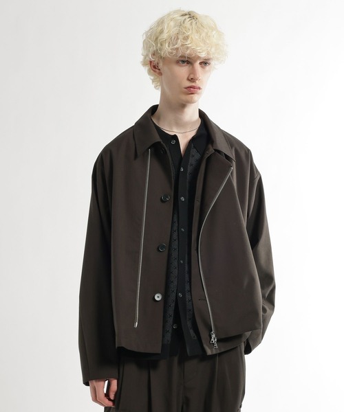 HARE（ハレ）の「【SET UP対応】CLEAR TEXTUREレイヤードブルゾン(HARE)（ブルゾン・メンズ・グレー/ブラウン/ブラック・SMALL/MEDIUM）」の20枚目の写真