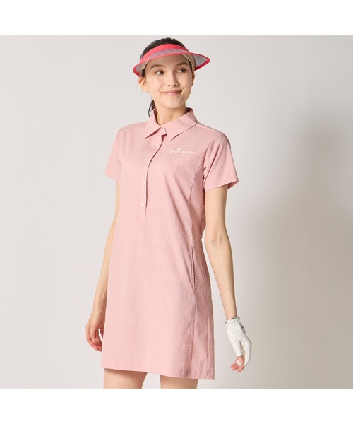 marie claire（マリ・クレール）の「marie claire GOLF/マリクレール ゴルフ ゴルフウェア ストレッチ UVカット さらっと快適 ワンピース（ワンピース・レディース・グレー/ネイビー/ピンク・LL/L/M/3L）」の3枚目の写真