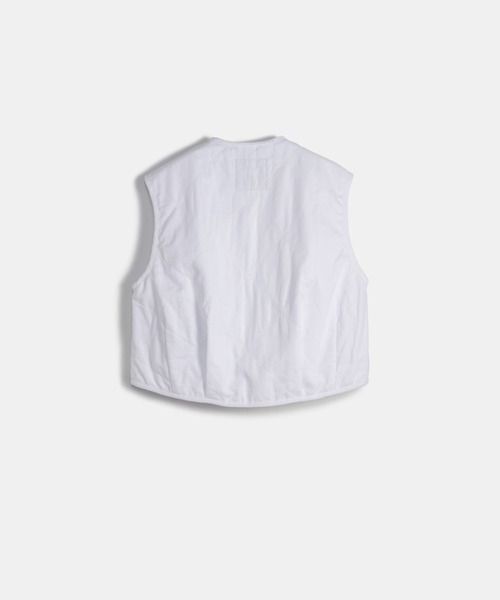 LAVENHAM（ラベンハム）の「Linen Cotton Cropped Cocoon Thornham Womens / リネン コットン クロップド コクーン ソーンハム ウィメンズ（ベスト・レディース・ライトブルー/ホワイト・10/12/8）」の9枚目の写真
