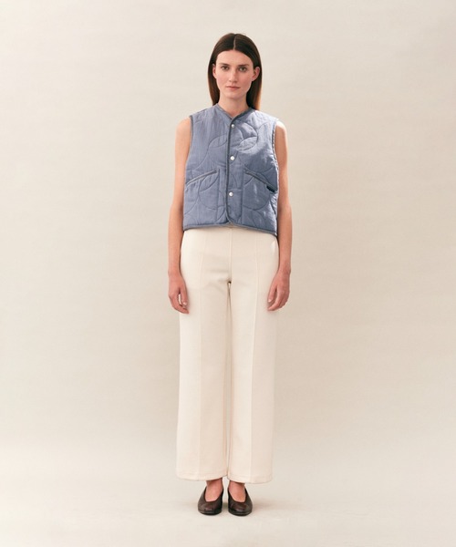 LAVENHAM（ラベンハム）の「Linen Cotton Cropped Cocoon Thornham Womens / リネン コットン クロップド コクーン ソーンハム ウィメンズ（ベスト・レディース・ライトブルー/ホワイト・10/12/8）」の13枚目の写真