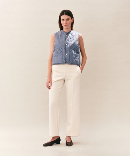 LAVENHAM（ラベンハム）の「Linen Cotton Cropped Cocoon Thornham Womens / リネン コットン クロップド コクーン ソーンハム ウィメンズ（ベスト・レディース・ライトブルー/ホワイト・10/12/8）」の14枚目の写真