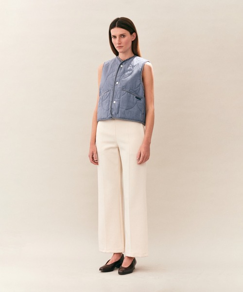 LAVENHAM（ラベンハム）の「Linen Cotton Cropped Cocoon Thornham Womens / リネン コットン クロップド コクーン ソーンハム ウィメンズ（ベスト・レディース・ライトブルー/ホワイト・10/12/8）」の15枚目の写真
