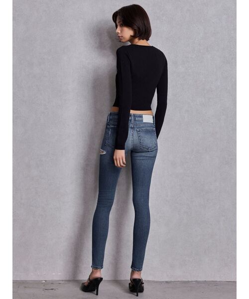 GYDA（ジェイダ）の「ジャストウエストSIDE RIPPEDスキニーデニムパンツ（デニムパンツ・レディース・インディゴブルー/ブルー・X-SMALL/MEDIUM/SMALL）」の14枚目の写真