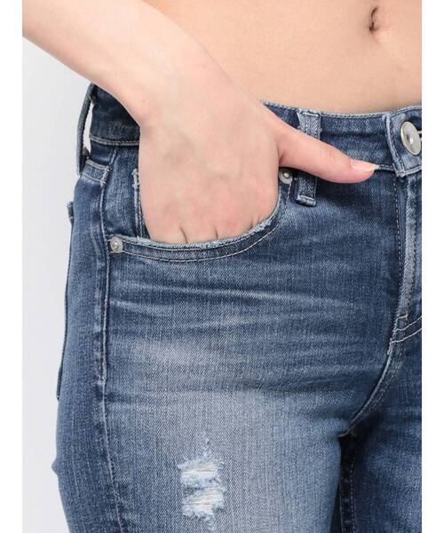 GYDA（ジェイダ）の「ジャストウエストSIDE RIPPEDスキニーデニムパンツ（デニムパンツ・レディース・インディゴブルー/ブルー・X-SMALL/MEDIUM/SMALL）」の3枚目の写真