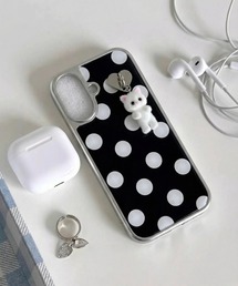Dita Muaj.（ディータムアージュ）の「ネコチャーム付き水玉アイフォンケース（スマホケース/カバー）」