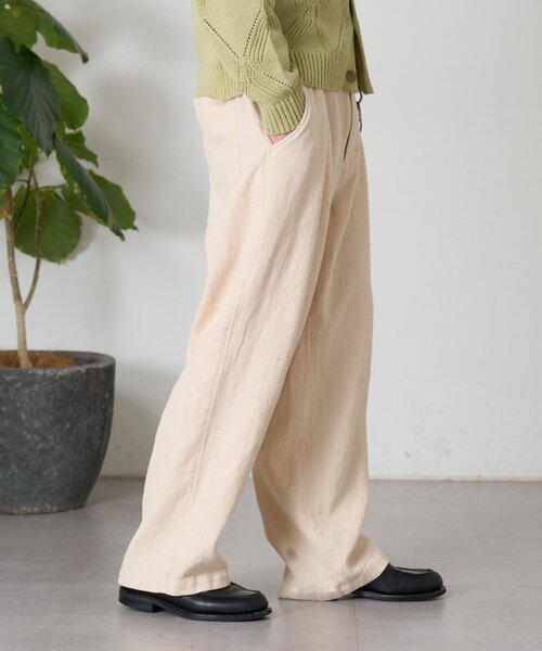 CIAOPANIC TYPY（チャオパニックティピー）の「【ユニセックス】コットンリネンブッチャーパンツ（スラックス・メンズ・チャコールグレー/ホワイト系その他/カーキ・LARGE/MEDIUM）」の9枚目の写真