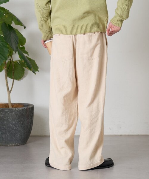 CIAOPANIC TYPY（チャオパニックティピー）の「【ユニセックス】コットンリネンブッチャーパンツ（スラックス・メンズ・チャコールグレー/ホワイト系その他/カーキ・LARGE/MEDIUM）」の10枚目の写真