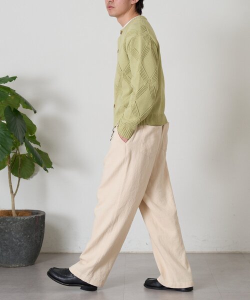 CIAOPANIC TYPY（チャオパニックティピー）の「【ユニセックス】コットンリネンブッチャーパンツ（スラックス・メンズ・チャコールグレー/ホワイト系その他/カーキ・LARGE/MEDIUM）」の12枚目の写真