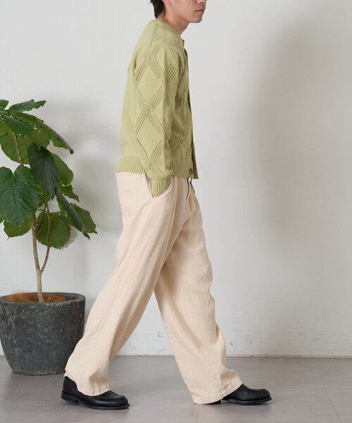 CIAOPANIC TYPY（チャオパニックティピー）の「【ユニセックス】コットンリネンブッチャーパンツ（スラックス・メンズ・チャコールグレー/ホワイト系その他/カーキ・LARGE/MEDIUM）」の13枚目の写真