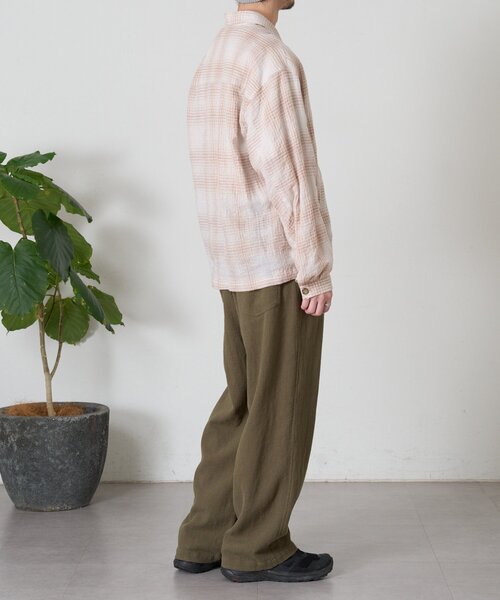 CIAOPANIC TYPY（チャオパニックティピー）の「【ユニセックス】コットンリネンブッチャーパンツ（スラックス・メンズ・チャコールグレー/ホワイト系その他/カーキ・LARGE/MEDIUM）」の20枚目の写真