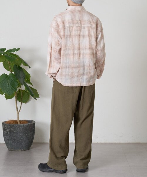 CIAOPANIC TYPY（チャオパニックティピー）の「【ユニセックス】コットンリネンブッチャーパンツ（スラックス・メンズ・チャコールグレー/ホワイト系その他/カーキ・LARGE/MEDIUM）」の21枚目の写真