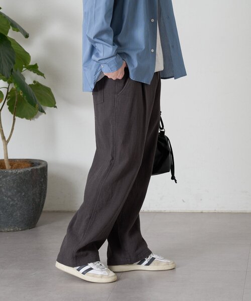 CIAOPANIC TYPY(チャオパニックティピー)の「【ユニセックス】コットンリネンブッチャーパンツ(その他パンツ・メンズ・チャコールグレー/ホワイト系その他/カーキ・LARGE/MEDIUM)」の17枚目の写真
