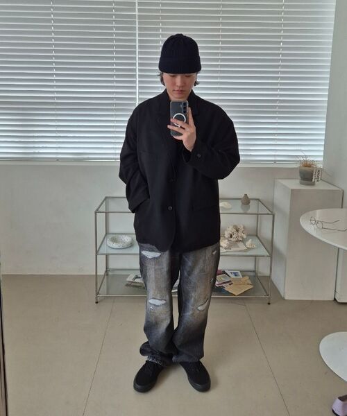 ENDOOR(エンドア)の「Archive repair denim pants (black)(デニムパンツ・メンズ・その他・1/2/3)」の6枚目の写真