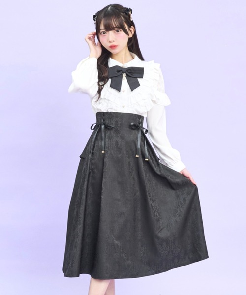 Secret Honey(シークレットハニー)の「ヨークフリル肩レース切り替えブラウス(シャツ/ブラウス・レディース・オフホワイト/ピンク/ブラック・MEDIUM)」の10枚目の写真