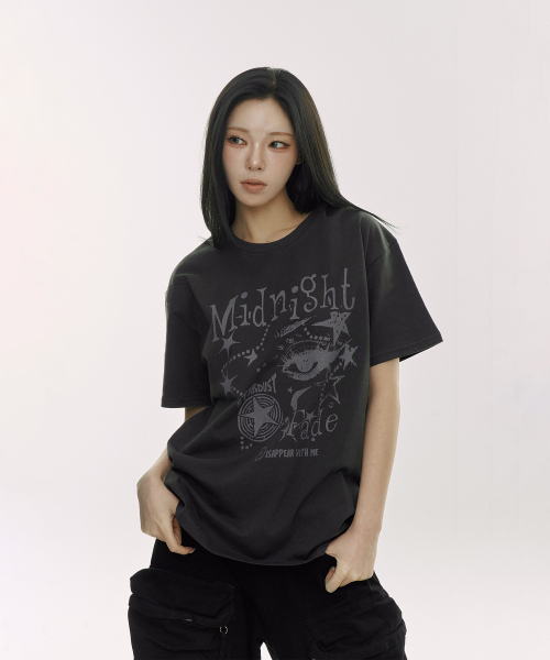 DEFYCLUBROBBERS(ディファイクラブロバース)の「ミッドナイトフェード 半袖Tシャツ (チャコール)(Tシャツ/カットソー・レディース・その他・MEDIUM/LARGE)」の3枚目の写真