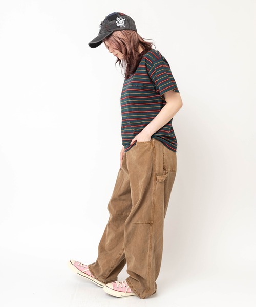 RNA(アールエヌエー)の「M2646 マルチボーダーレギュラーT(Tシャツ/カットソー・レディース・ブラック/レッド/グリーン・MEDIUM)」の17枚目の写真