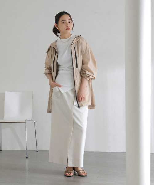 La TOTALITE（ラトータリテ）の「【洗える】Mewl / ミュール シアーUVカットパーカー（マウンテンパーカー・レディース・ブラック/ホワイト/ベージュ・FREE）」の7枚目の写真