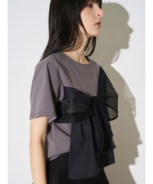 ELENDEEK（エレンディーク）の「ドッキングビスチェカットソー（Tシャツ/カットソー・レディース・ブラック/オフホワイト/グレー・FREE）」の20枚目の写真