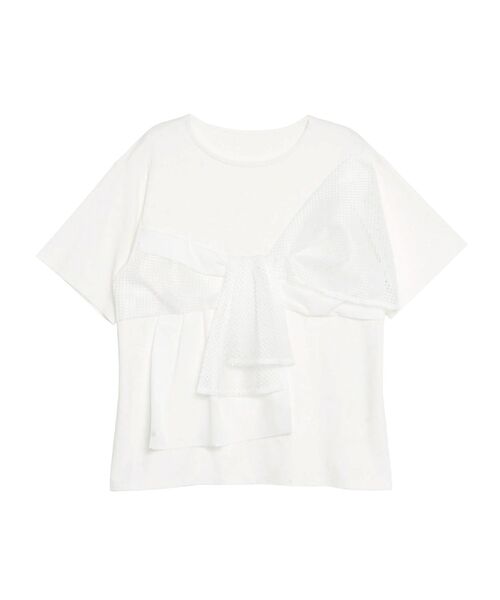 ELENDEEK(エレンディーク)の「ドッキングビスチェカットソー(Tシャツ/カットソー・レディース・ブラック/オフホワイト/グレー・FREE)」の4枚目の写真