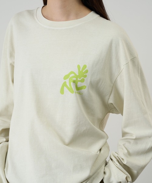 Gramicci(グラミチ)の「RUNNING MAN L/S TEE PIGMENT DYED / ランニングマンロングスリーブTシャツ ピグメントダイ Gramicci グラミチ(Tシャツ/カットソー・メンズ・イエロー/レッド/ナチュラル・S/M/L/XL/XXL)」の2枚目の写真